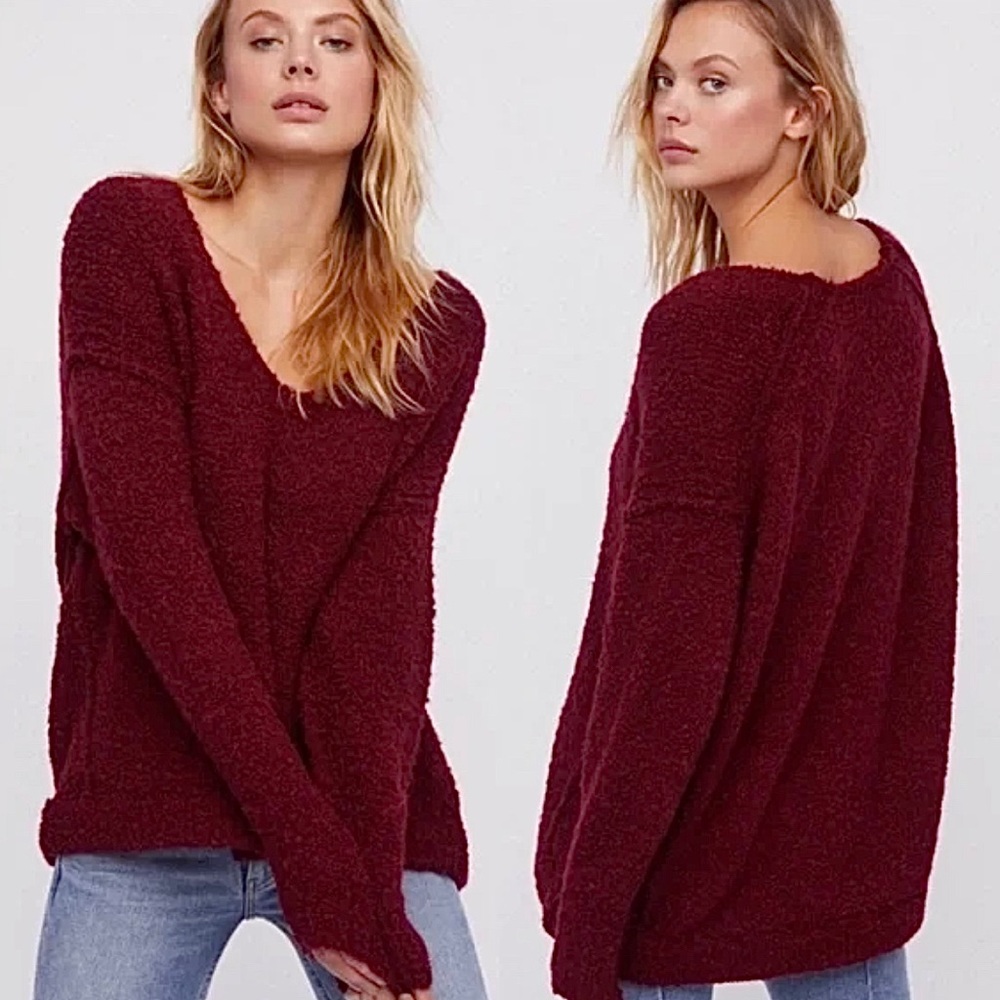 Free People V-neck Slouchy Sweater M